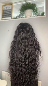 26 Inches Pure Raw Donor Human Hair Wig Lace 5x5 HD Lace Closure