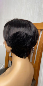 PEXIE Cut 13x4 Lace Frontal Simple Bob Human Hair Wig