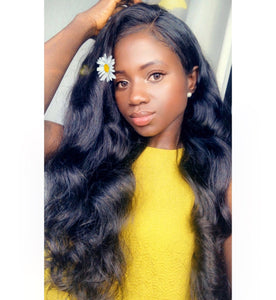 Diana Cute Waves Handmade Human Hair Wig (Closure)