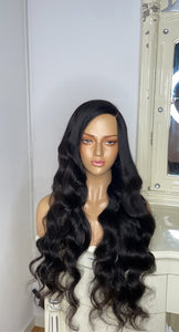 26 Inches Lace Closure Human Hair Wig