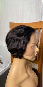 PEXIE Cut 13x4 Lace Frontal Simple Bob Human Hair Wig