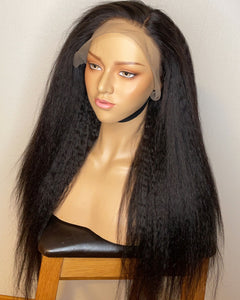 24 inches Lace frontal Handmade wig