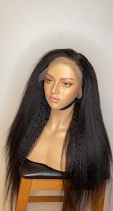 24 inches Lace frontal Handmade wig