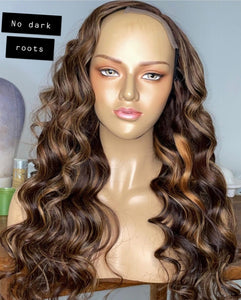 Highlights Handmade Human Hair Wig