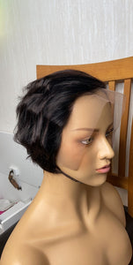 PEXIE Cut 13x4 Lace Frontal Simple Bob Human Hair Wig