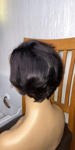 PEXIE Cut 13x4 Lace Frontal Simple Bob Human Hair Wig