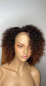 Water Curls Closure Handmade Human Hair Wig