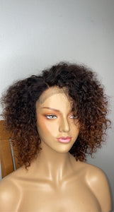 Water Curls Closure Handmade Human Hair Wig