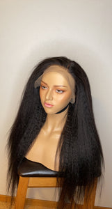 24 inches Lace frontal Handmade wig